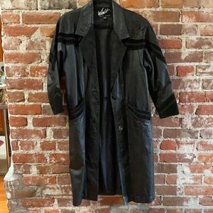 Winlit leather special edition trench coat